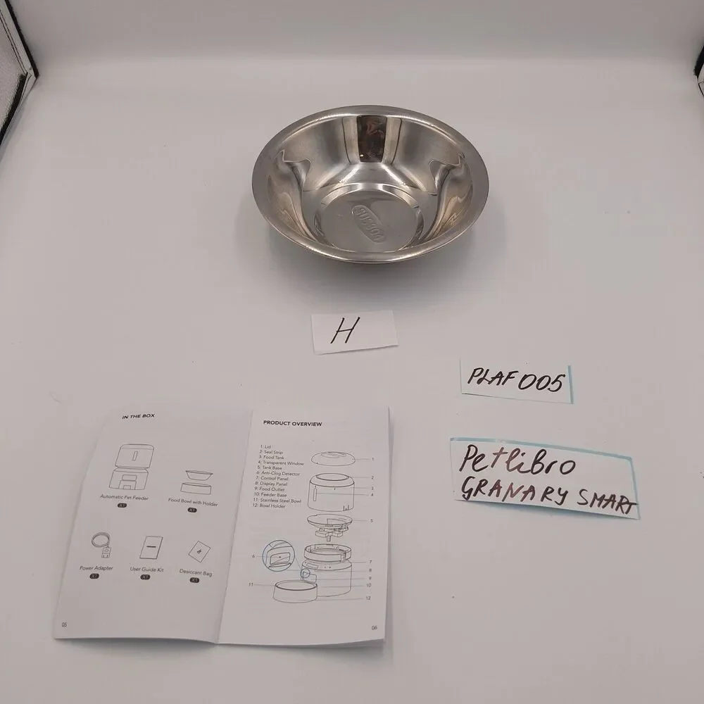 Petlibro Granary Pet Feeder Steel Bowl And And Black Holder Replacement Parts
